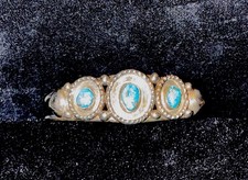 Antique Fred Harvey Era Native American Sterling & Turquoise Cuff Bracelet, RARE - Additional view 13