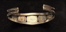 Antique Fred Harvey Era Native American Sterling & Turquoise Cuff Bracelet, RARE - Additional view 15