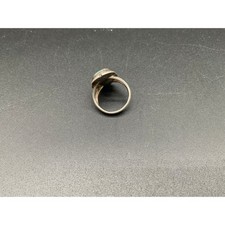 Vintage Fred Harvey‑Style Sterling Ring w/ Cracked Green Turquoise 5.75 - Additional view 3