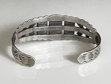 VTG Fred Harvey Era Sterling Silver Green Turquoise Small Cuff Bracelet Size 6 - Additional view 6