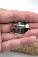Navajo Handmade Bell Style Fred Harvey Sterling Silver Thunderbird Mens Ring 13 - Additional view 4