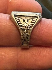 Vintage Rainbow Over Mountains FRED HARVEY ERA Thunderbirds & Kachinas Ring Sz 9 - Additional view 12