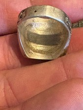 Vintage Rainbow Over Mountains FRED HARVEY ERA Thunderbirds & Kachinas Ring Sz 9 - Additional view 6