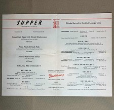 Vintage 1943 Menu FRED HARVEY Union Station St. Louis WAR BONDS - Additional view 1
