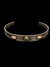 VERY OLD 1930's Fred Harvey Era Navajo Sterling Silver Turquoise Bracelet 5.2g