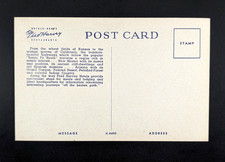 Vintage Postcard Fred Harvey Hotel Santa Fe Route Mileage Chart - Additional view 2