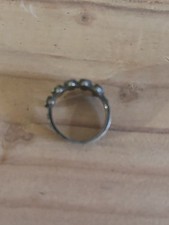 Fred Harvey Navajo Snake Eye Size 4.7 Ring Sterling Silver & Composite Turquoise - Additional view 2