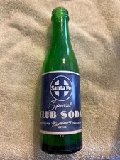 Rare Santa Fe Special Club Soda Bottle Fred Harvey Service Chicago