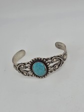 VINTAGE FRED HARVEY NATIVE AMERICAN TURQUOISE CUFF BRACELET - Additional view 18
