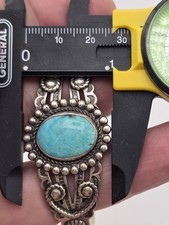 VINTAGE FRED HARVEY NATIVE AMERICAN TURQUOISE CUFF BRACELET - Additional view 8