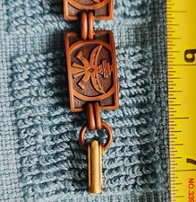 Vintage Copper Native American Knifewing Bracelet 7-Panel 7.25