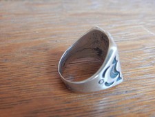 Fred Harvey Era Thunderbird Ring sz 7.5 Cast Sterling Silver or Coin - Additional view 5
