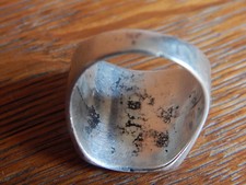 Fred Harvey Era Thunderbird Ring sz 7.5 Cast Sterling Silver or Coin - Additional view 7