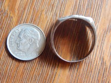 Fred Harvey Era Thunderbird Ring sz 7.5 Cast Sterling Silver or Coin - Additional view 8