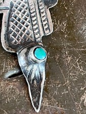 Vintage Mexican Silver Fred Harvey Era Pin Tie Tack Saddle Turquoise - Additional view 3