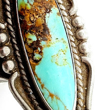 Vintage BELL TRADING POST Sterling Silver and Turquoise Ring Sz 6 - Additional view 7