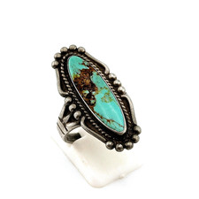 Vintage BELL TRADING POST Sterling Silver and Turquoise Ring Sz 6
