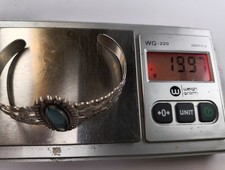 Navajo Fred Harvey Era Turquoise Stone & Sterling Silver Cuff Bracelet Signed... - Additional view 12