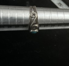 Vintage Fred Harvey Era Pettit Navajo Silver & Turquoise Ring - Size 6 - Additional view 3