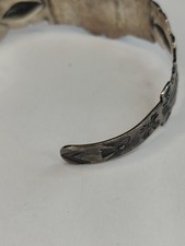 Vintage Fred Harvey Sterling Green Stone Cuff Bracelet - Additional view 3