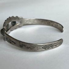 Fred Harvey Era Turquoise Lighting Snake Sterling Cuff Bracelet - Additional view 7