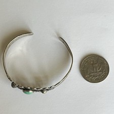Fred Harvey Era Turquoise Lighting Snake Sterling Cuff Bracelet - Additional view 8