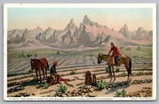 Postcard Mystic Maze of Mojave Indians Needles California Fred Harvey