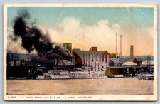 La Junta Brick & Tile Co. La Junta Colorado CO Fred Harvey c1920 Postcard