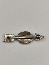 Vintage Fred Harvey Sterling Turquoise Arrow Pin - Additional view 1