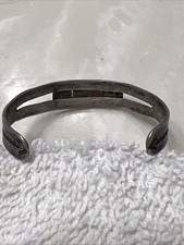 Fred Harvey Era Sterling Turquoise Child's Navajo Style Cuff Bracelet SMALL - Additional view 2