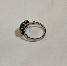 VTG Sterling Silver Fred Harvey ERA Bell Trading Post Turquoise Ring Size 6 - Additional view 5