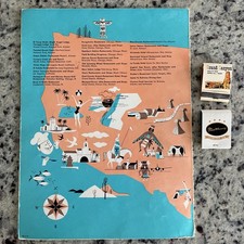 VTG 1963 Fred Harvey Restaurant Menu & 2 Matchbooks Grand Canyon Bright Lodge - Additional view 1