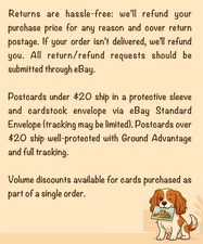 Santa Fe Warbonnet Streamliner Coast Range Train Postcard 1953 - Fred Harvey - Additional view 3