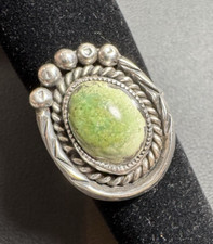 Vintage Fred Harvey Era Turquoise Sterling Siler ring Sz 7