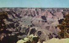 Vtg Postcard Fred Harvey Aerial View Hopi Point Canyon Arizona Unposted