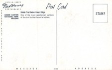 Vtg Postcard Fred Harvey Aerial View Kaibab Trail Grand Canyon Arizona Unposted - Additional view 1