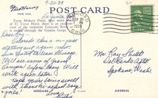 Vtg Postcard Fred Harvey Colorado River Mohave Pt. Grand Canyon Arizona Unposted - Additional view 1