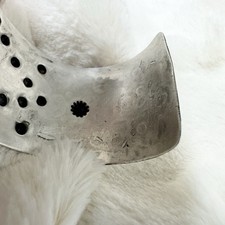 Old Fred Harvey Era Navajo Repousse&Stamped Sterling Silver Cuff Bracelet 52g - Additional view 5