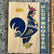 Vintage 1961 BLUE ROOSTER Diner Menu Kansas City MO Fred Harvey Blue Ridge Ctr. - Additional view 11