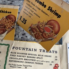 Vintage 1961 BLUE ROOSTER Diner Menu Kansas City MO Fred Harvey Blue Ridge Ctr. - Additional view 5