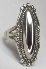 Navajo VIntage Fred Harvey Era Sterling Silver Dome Ring Sz.6.5 NATIVE AMERICAN - Additional view 3