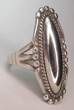 Navajo VIntage Fred Harvey Era Sterling Silver Dome Ring Sz.6.5 NATIVE AMERICAN - Additional view 9