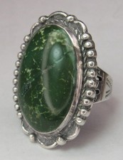 Fred Harvey Era Navajo Sterling Silver Cerrillos Turquoise SNAKE Stamped Ring s6 - Additional view 11