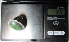Fred Harvey Era Navajo Sterling Silver Cerrillos Turquoise SNAKE Stamped Ring s6 - Additional view 22