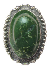 Fred Harvey Era Navajo Sterling Silver Cerrillos Turquoise SNAKE Stamped Ring s6