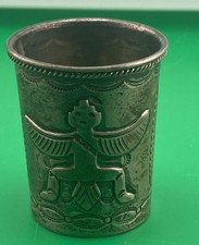 Fred Harvey Era Vintage Navajo Sterling Thunderbird Shot Cup 50 Gr - 2” - Additional view 2