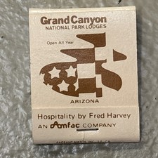 Vintage Matchbook Matches Fred Harvey Grand Canyon National Park Lodges Arizona