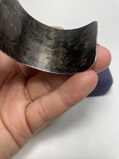 RARE! 1920s Old Pawn Fred Harvey Era Sterling Silver Turquoise Stamped Cuff  - Additional view 8