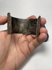 RARE! 1920s Old Pawn Fred Harvey Era Sterling Silver Turquoise Stamped Cuff  - Additional view 9