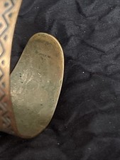 Fred Harvey Copper Cuff Bracelet Wheeler Manufacturing WMCO Navajo Symbols - Additional view 5